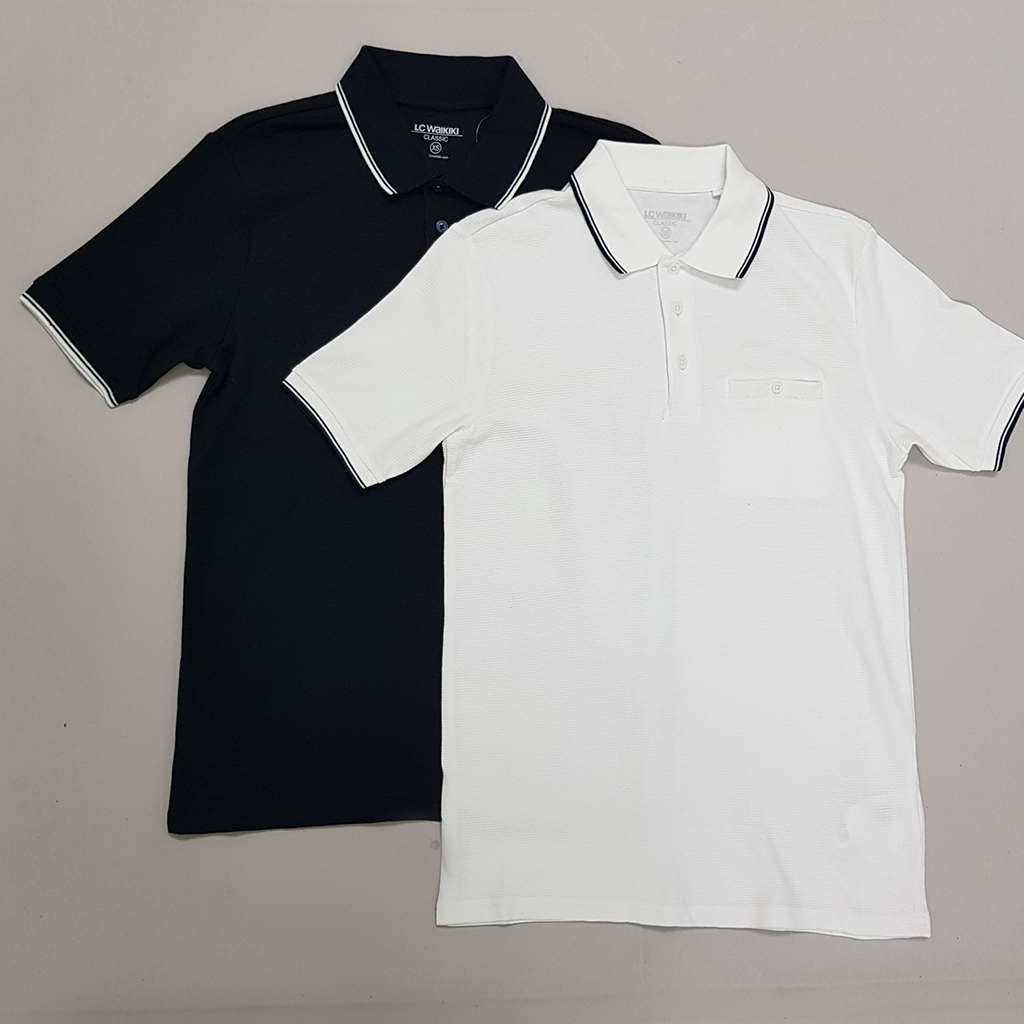 تی شرت یقه دار مردانه 30376 مارک LC WAIKIKI