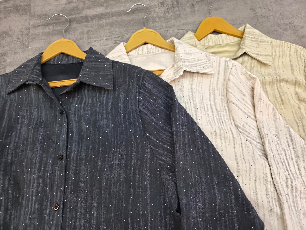 شومیز مجلسی نگین دار نخی زنانه کد 419341