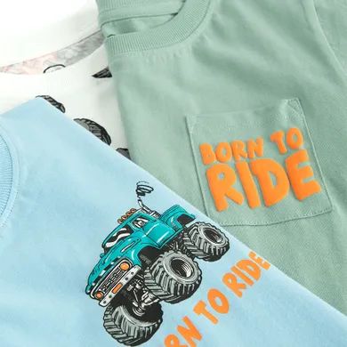 تی شرت پسرانه 30542 سایز 2 تا 8 سال کد 1 مارک COOL CLUB