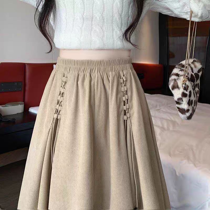 دامن مخمل کبریتی زنانه کد 419372