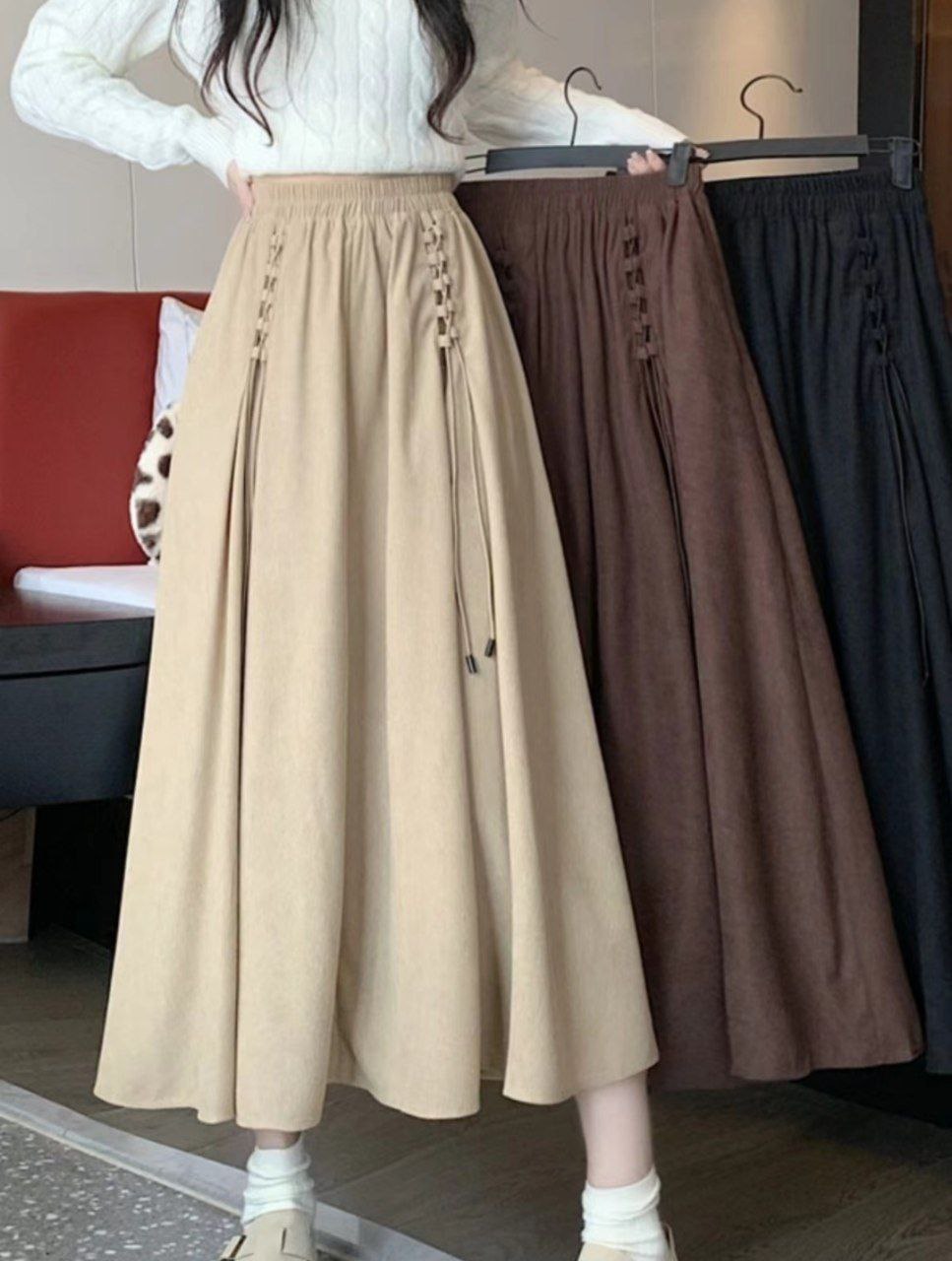 دامن مخمل کبریتی زنانه کد 419372