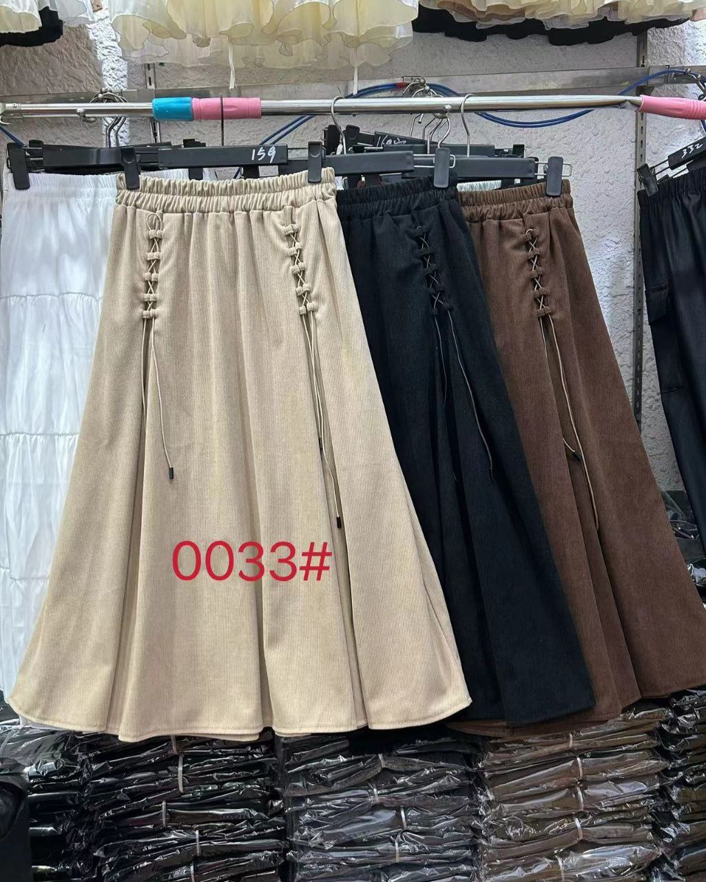 دامن مخمل کبریتی زنانه کد 419372