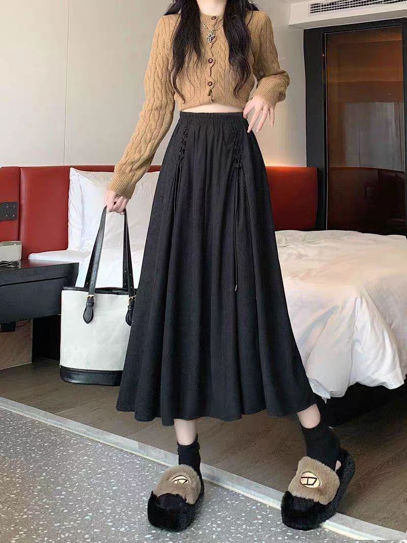 دامن مخمل کبریتی زنانه کد 419372