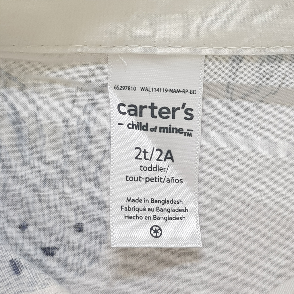 پیراهن پسرانه 30714 سایز 12 ماه تا 5 سال مارک Carters