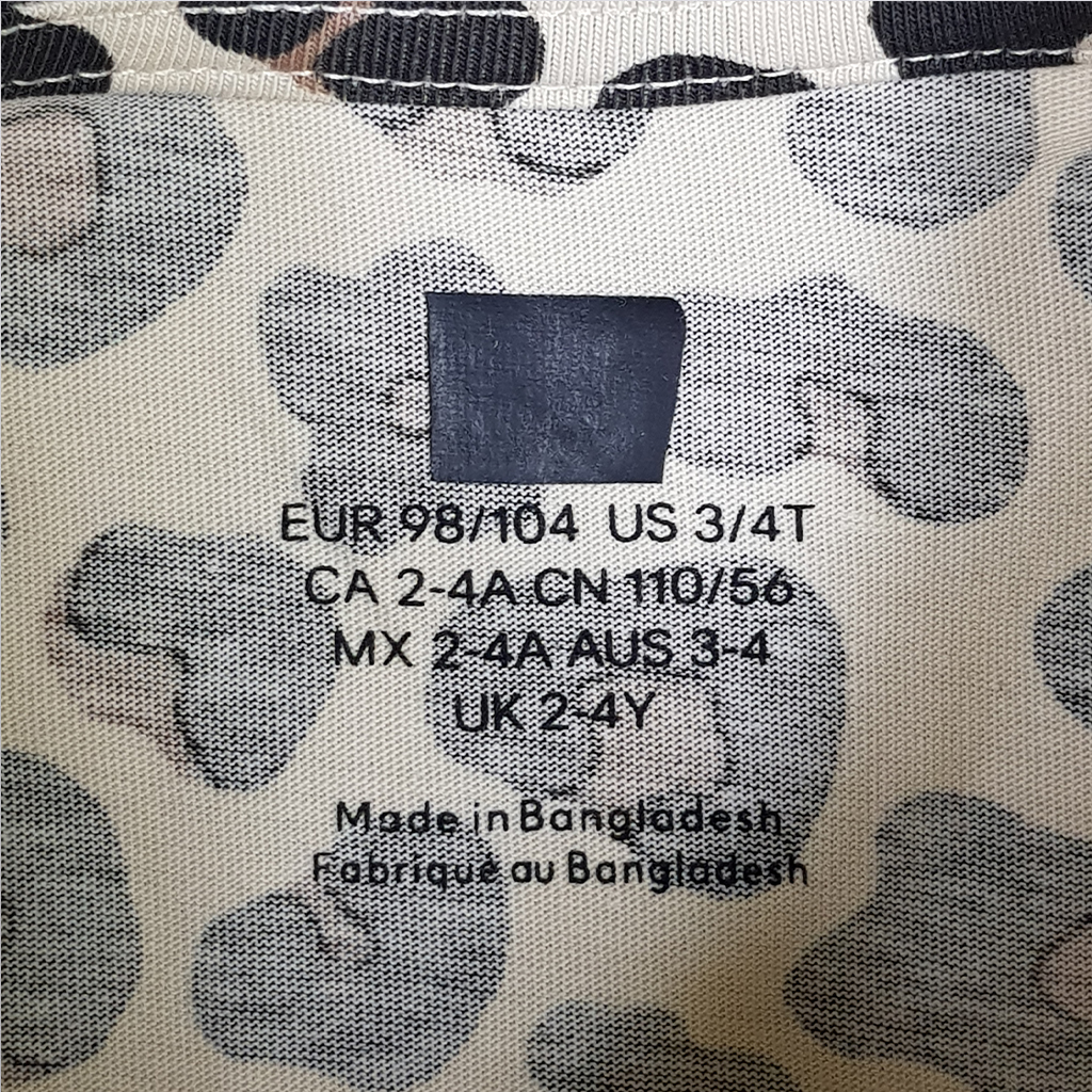 تی شرت دخترانه 30855 سایز 3 تا 10 سال مارک H&M