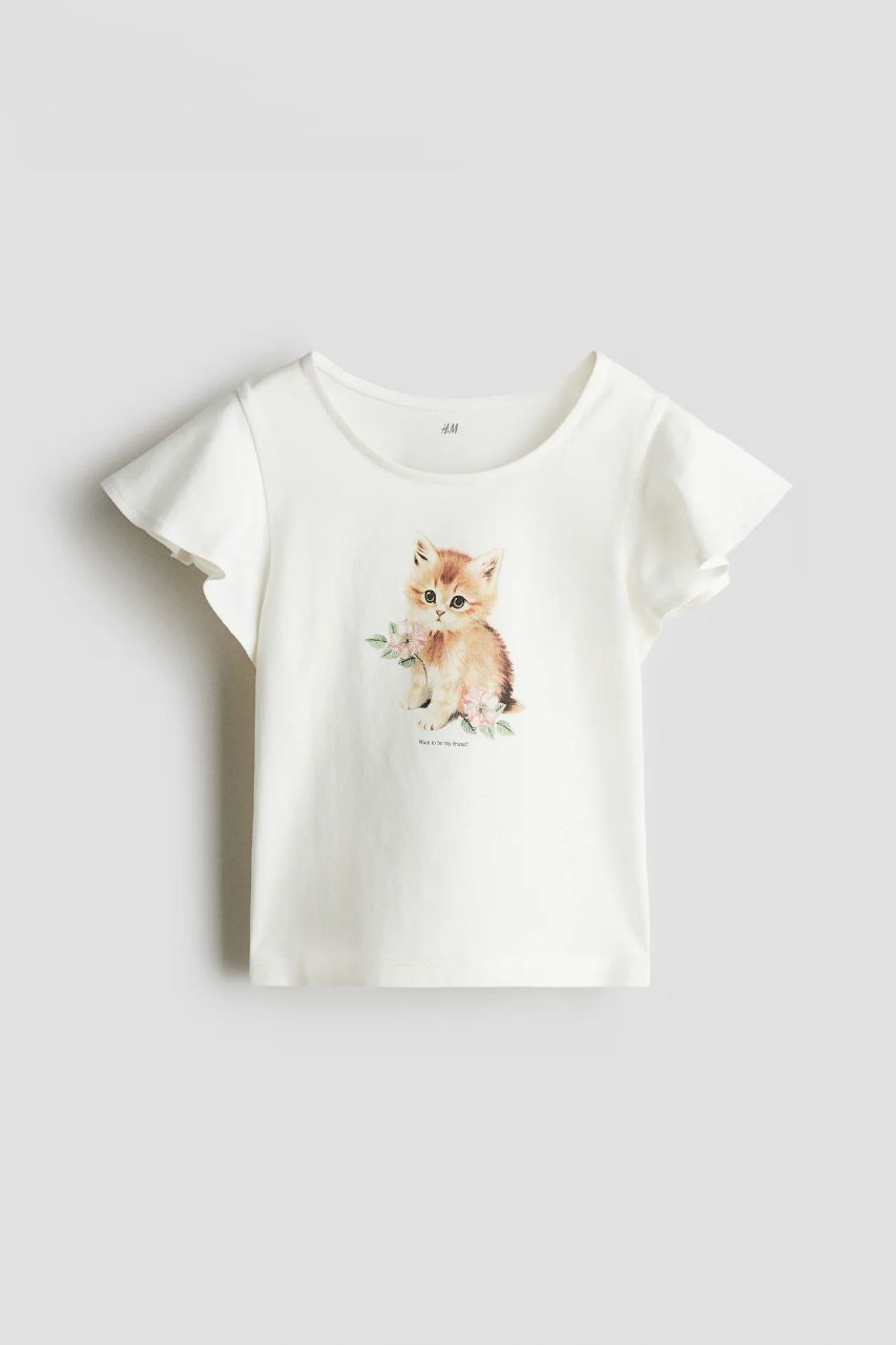 تی شرت دخترانه 30724 سایز 1.5 تا 12 سال مارک H&M