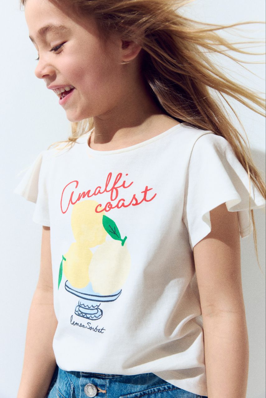 تی شرت دخترانه 30724 سایز 1.5 تا 12 سال مارک H&M