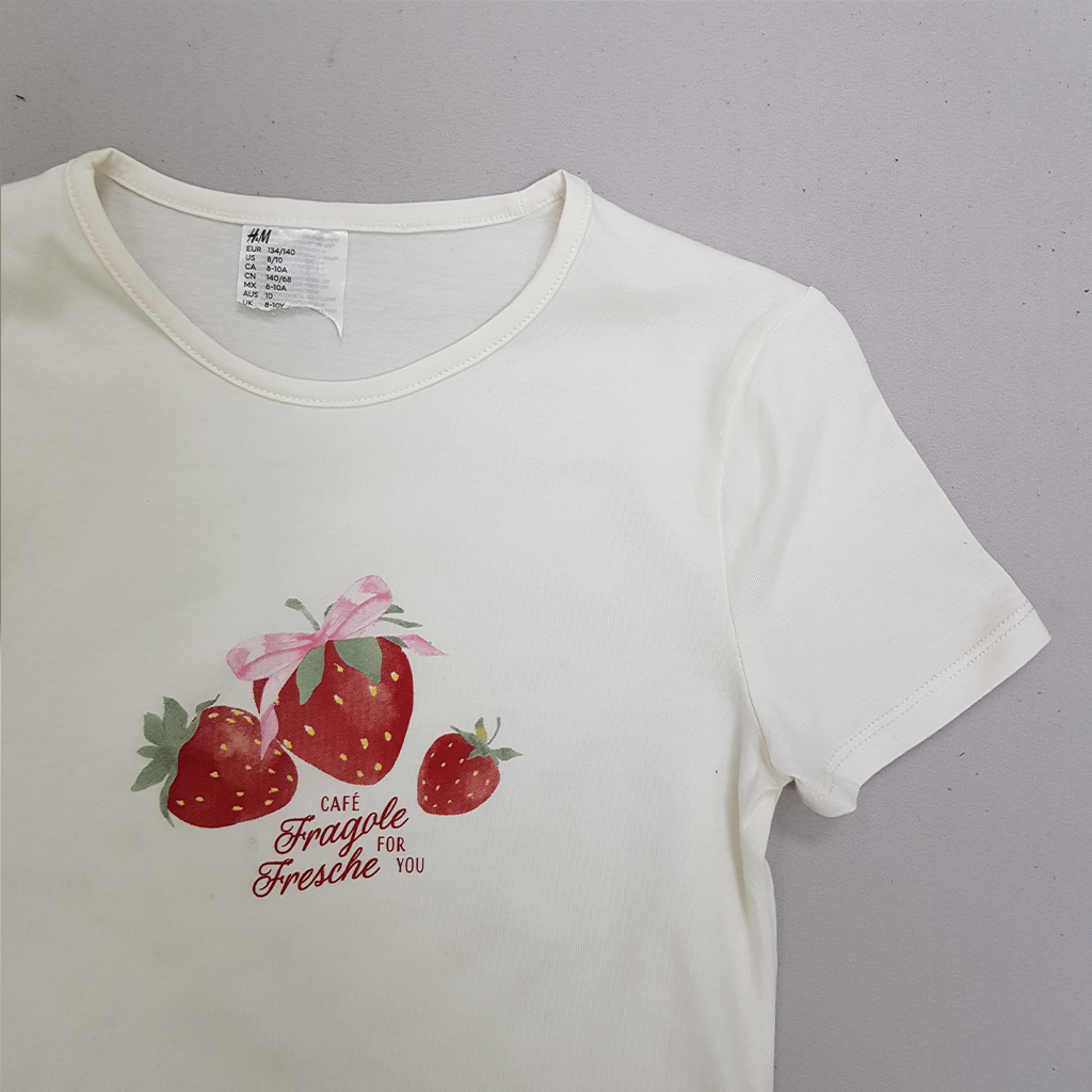 تی شرت دخترانه 30720 سایز 9 تا 15 سال مارک H&M