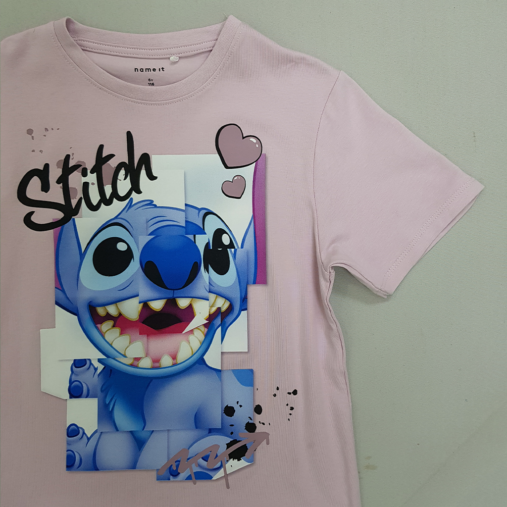 تی شرت دخترانه 30546 سایز 6 تا 14 سال کد 2 مارک Name It   *