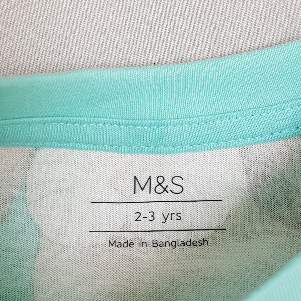 تی شرت دخترانه 30577 سایز 1 تا 8 سال مارک M&S