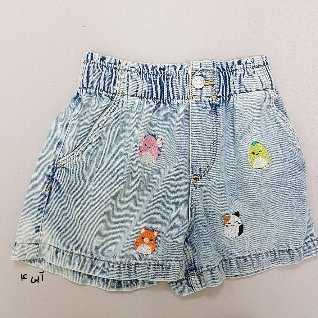 شلوارک جینز دخترانه 30867 سایز 4 تا 12 سال مارک H&M