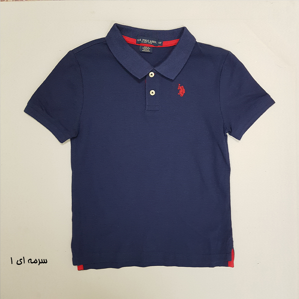 تی شرت یقه دار پسرانه 30847 سایز 4 تا 18 سال کد 2 مارک US POLO ASSN