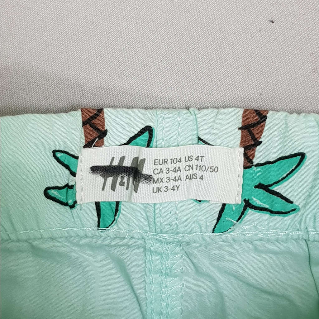 شلوارک کتان پسرانه 30793 سایز 1.5 تا 6 سال مارک H&M