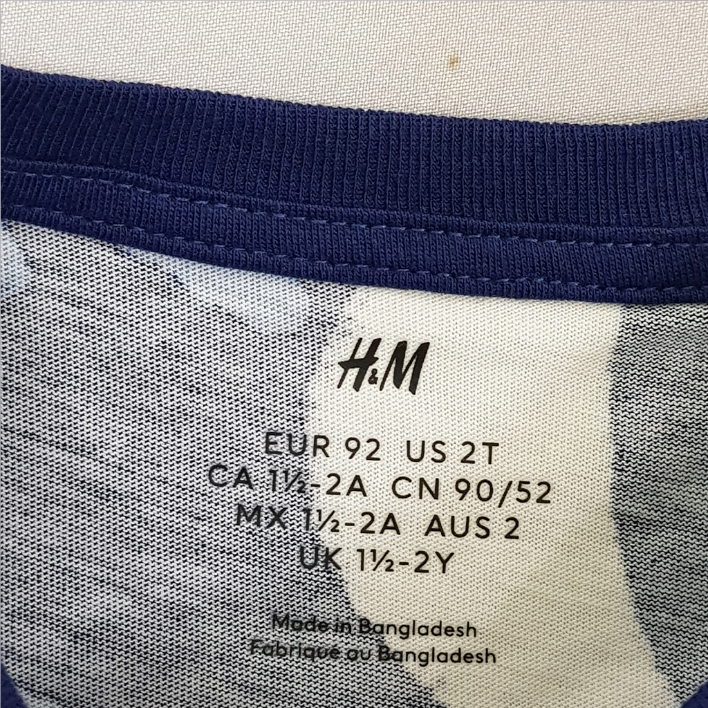 تی شرت بچگانه 30725 سایز 1.5 تا 12 سال مارک H&M