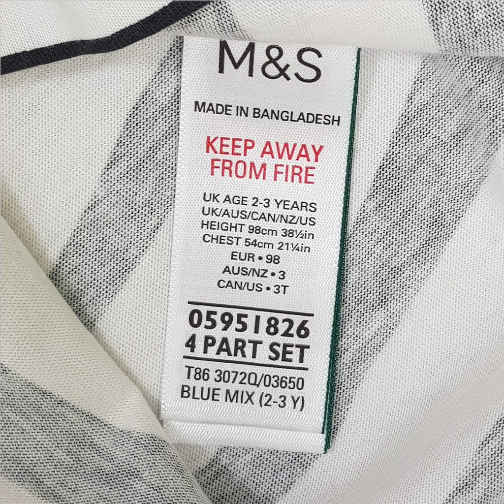 تی شرت پسرانه 28460 سایز 2 تا 8 سال کد 23 مارک M&S