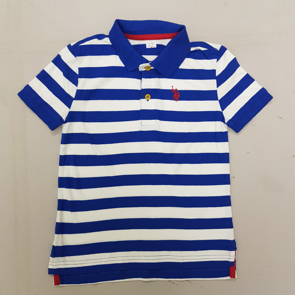تی شرت یقه دار پسرانه 31057 سایز 4 تا 18 سال مارک US POLO ASSN