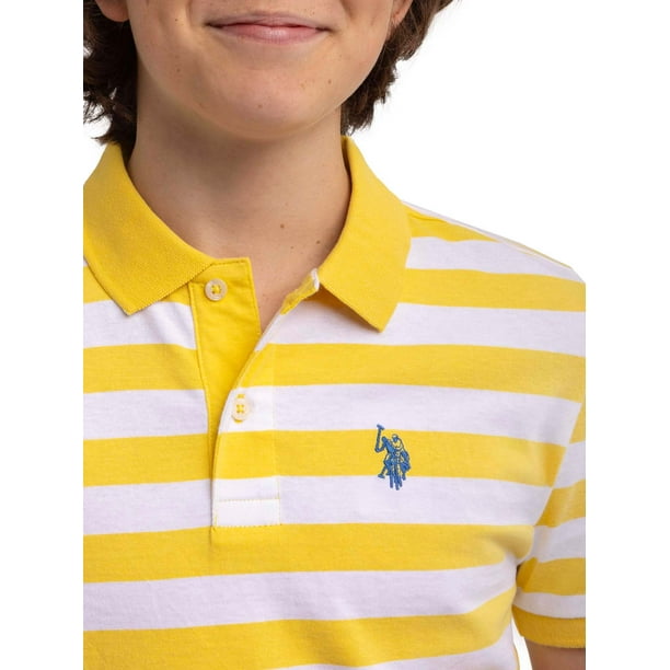 تی شرت یقه دار پسرانه 31056 سایز 6 تا 16 سال مارک US POLO ASSN