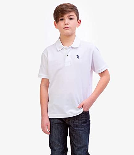تی شرت یقه دار پسرانه 31058 سایز 4 تا 18 سال مارک US POLO ASSN