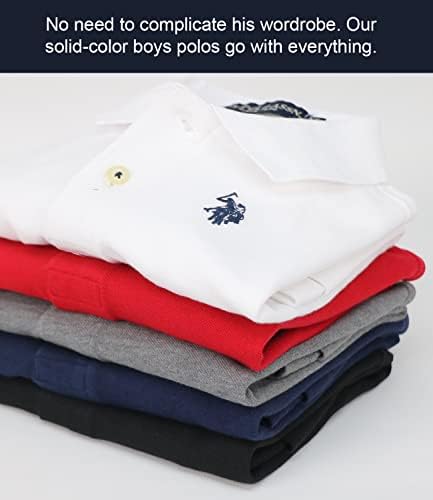 تی شرت یقه دار پسرانه 31058 سایز 4 تا 18 سال مارک US POLO ASSN