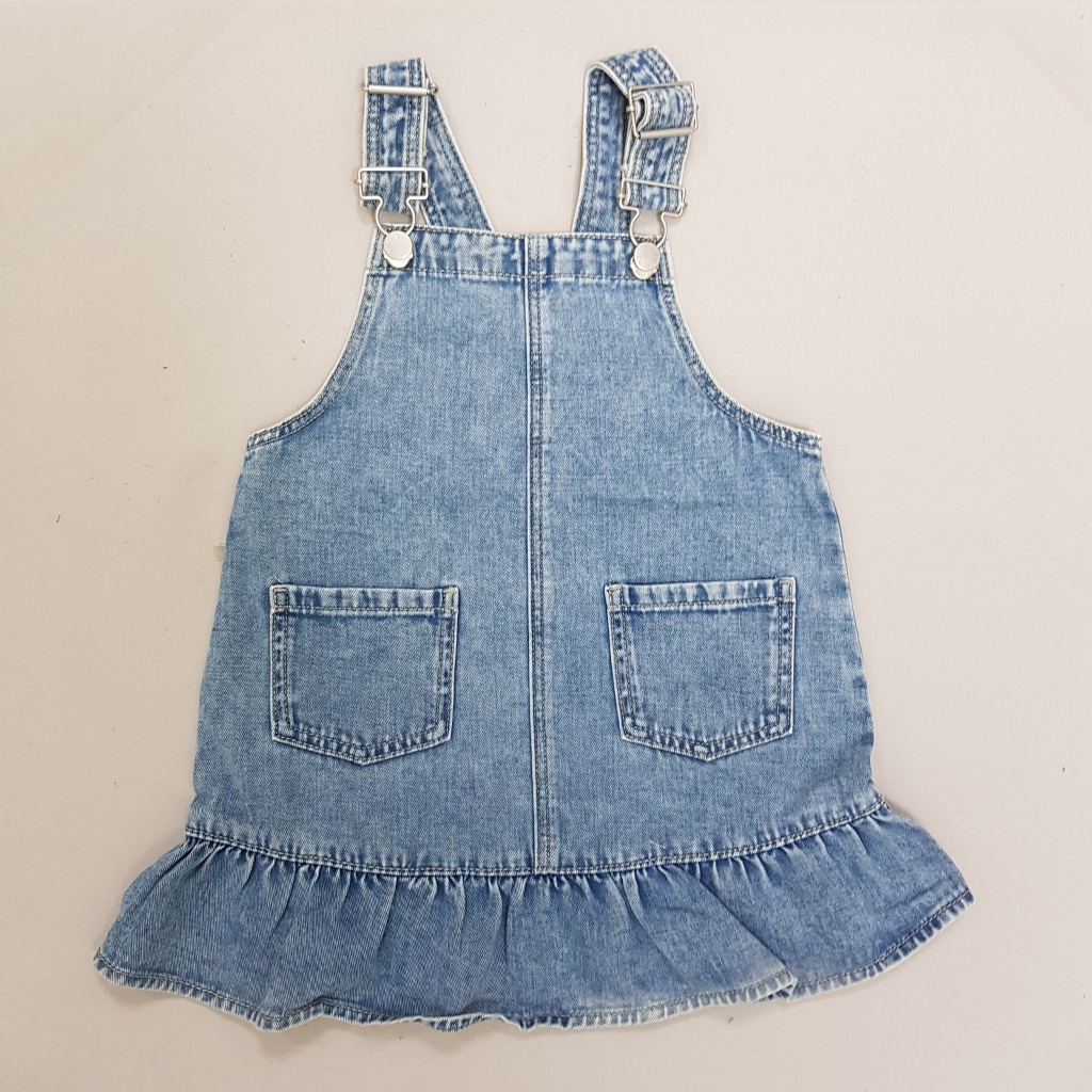 پیشبندار جینز دخترانه 30984 سایز 1.5 تا 8 سال مارک DENIM
