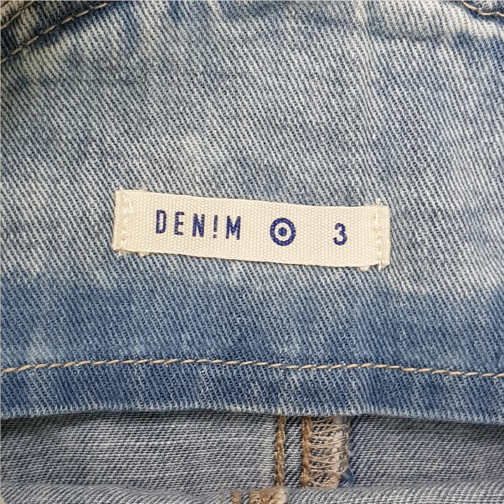 پیشبندار جینز دخترانه 30984 سایز 1.5 تا 8 سال مارک DENIM