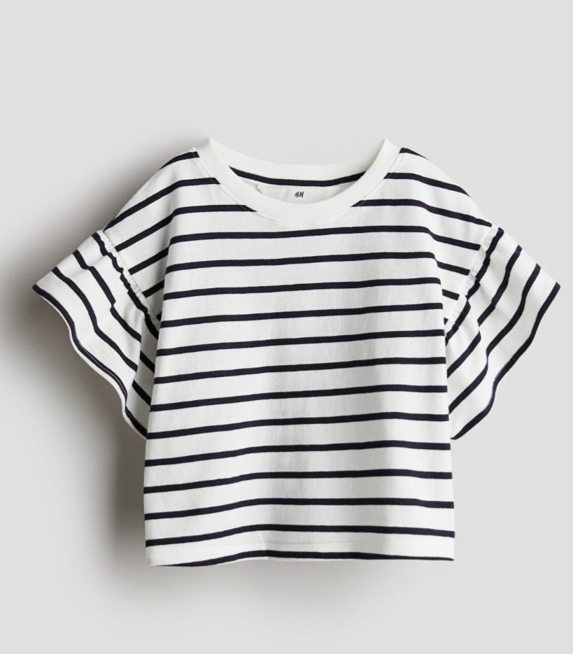 تی شرت دخترانه 31043 سایز 1.5 تا 12 سال مارک H&M