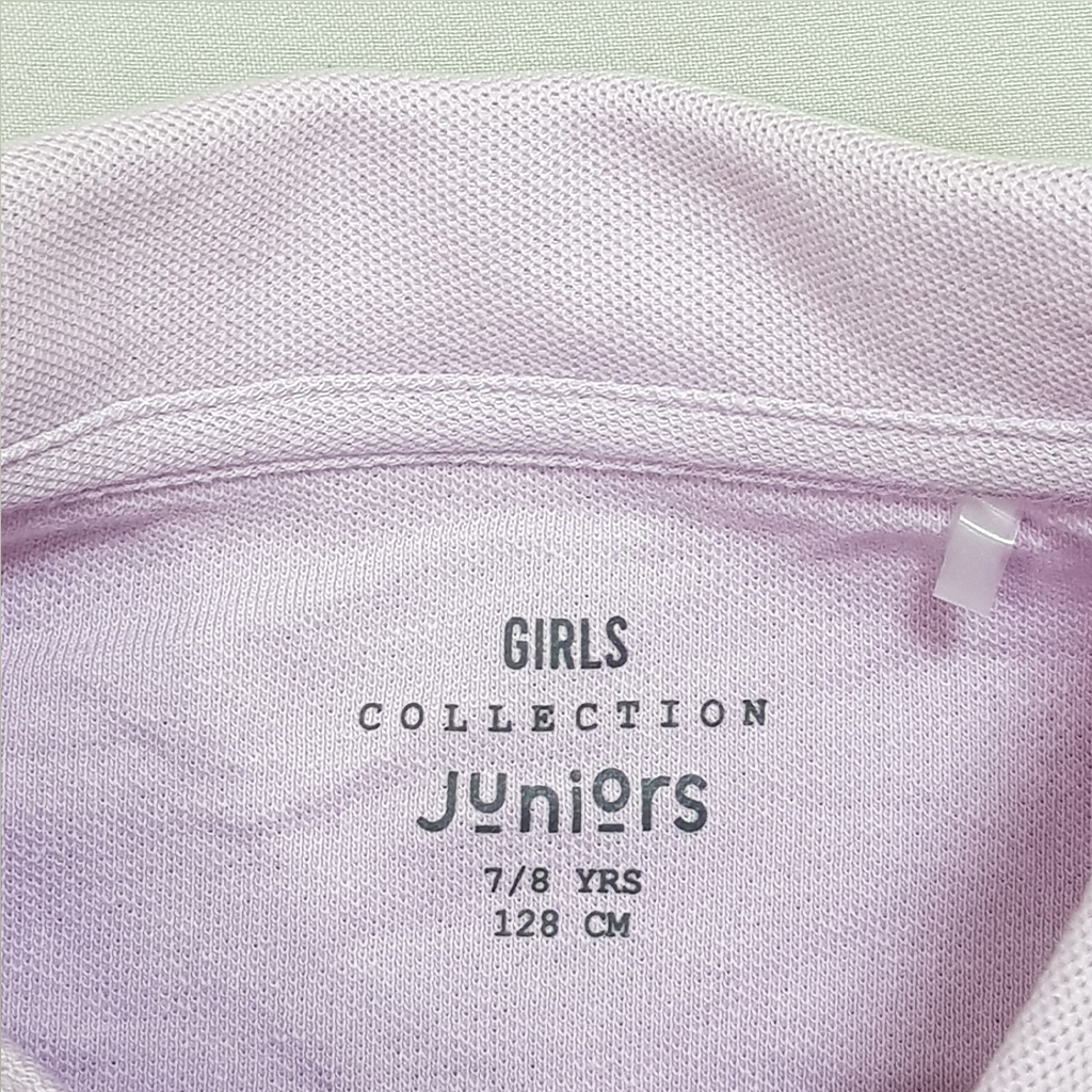 تی شرت یقه دار دخترانه 31224 سایز 6 تا 15 سال مارک JUNIORS