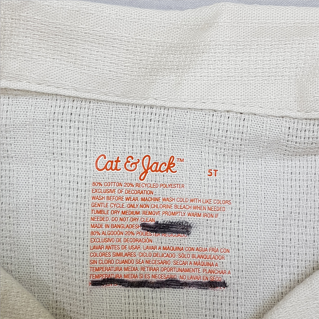 پیراهن پسرانه 31323 سایز 18 ماه تا 14 سال مارک Cat&Jack