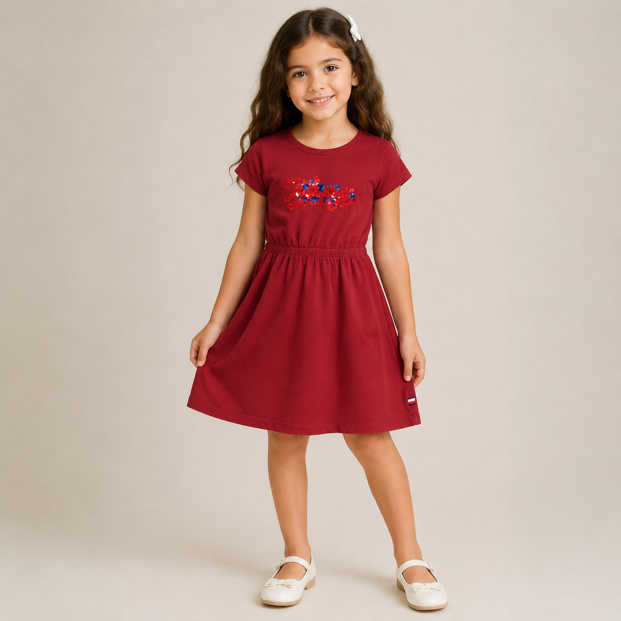 سارافون دخترانه 31412 سایز 1 تا 16 سال مارک TOMMY