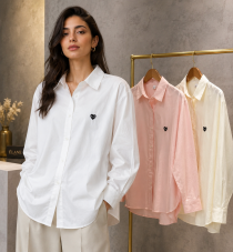شومیز کتان صابونی زنانه کد 420013