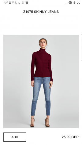 شلوار جینز 11392 سایز 34 تا 46 مارک ZARA