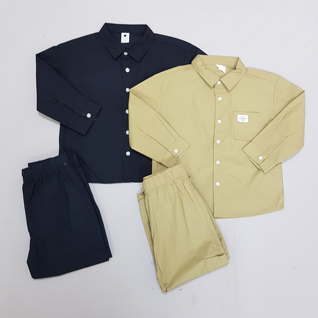 ست پیراهن و شلوار پسرانه 31737 سایز 9 ماه تا 6 سال مارک H&M