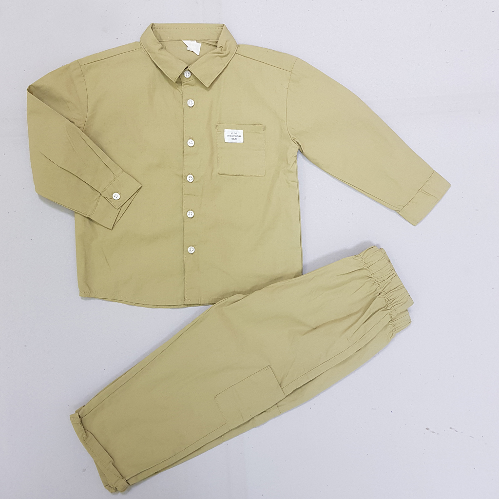 ست پیراهن و شلوار پسرانه 31737 سایز 9 ماه تا 6 سال مارک H&M