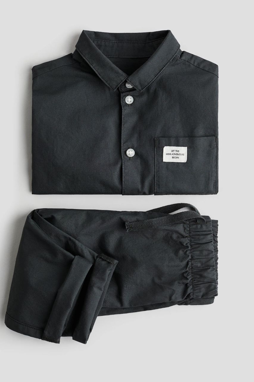 ست پیراهن و شلوار پسرانه 31737 سایز 9 ماه تا 6 سال مارک H&M