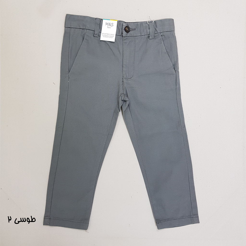 شلوار کتان پسرانه 31724 سایز 2 تا 12 سال کد 3 مارک M&S