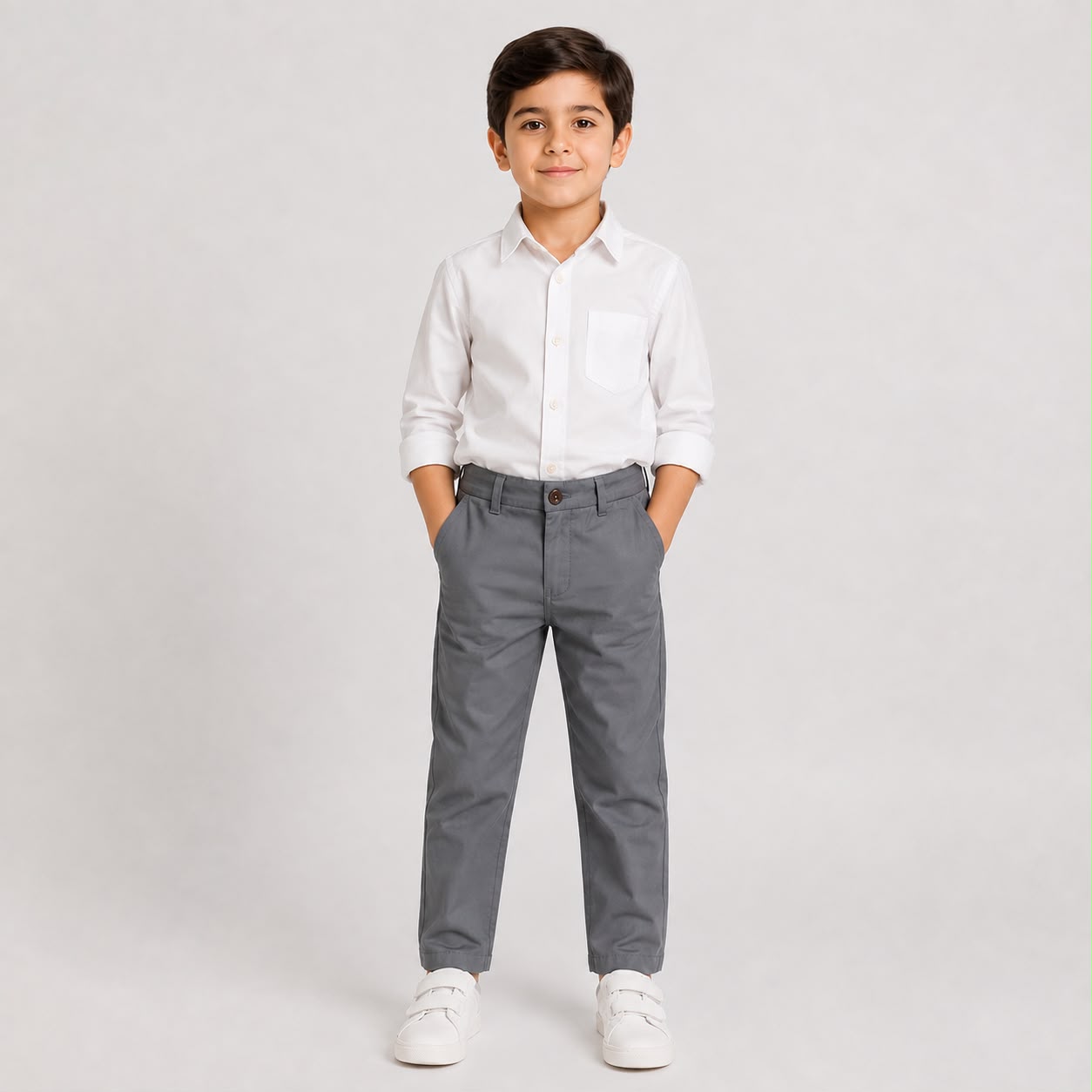 شلوار کتان پسرانه 31724 سایز 2 تا 12 سال کد 3 مارک M&S