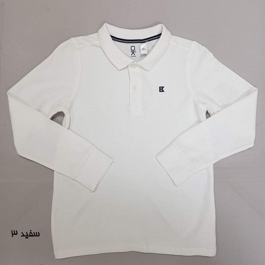 بلوز یقه دار پسرانه 31734 سایز 5 تا 14 سال کد 2 مارک OKAIDI