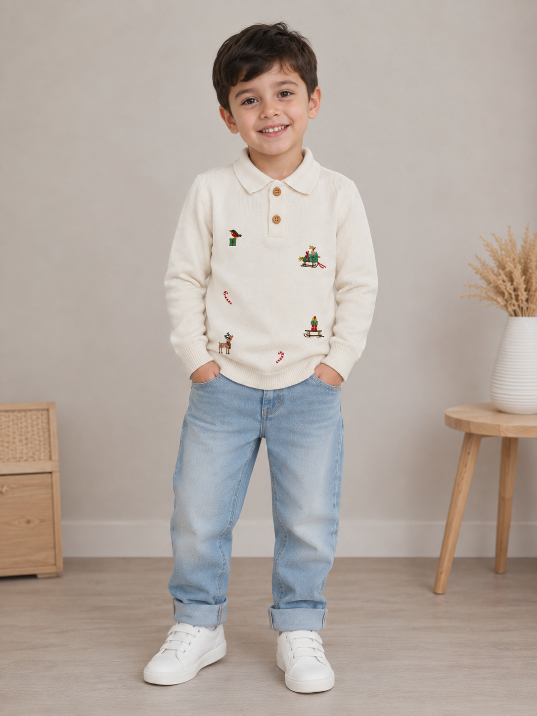 بافت پسرانه 31788 سایز 9 تا 12 ماه مارک FREDFLO