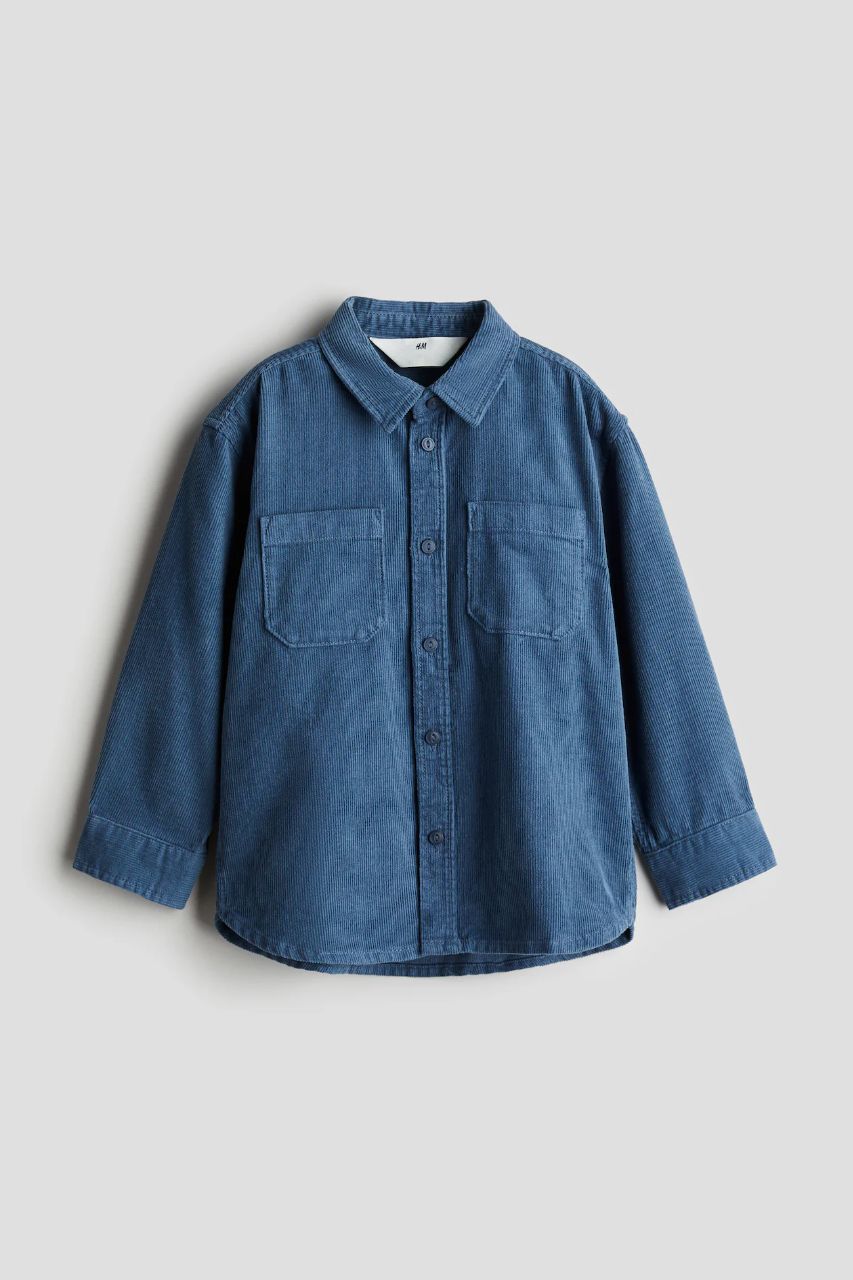 پیراهن مخمل پسرانه 31827 سایز 1.5 تا 11 سال مارک H&M