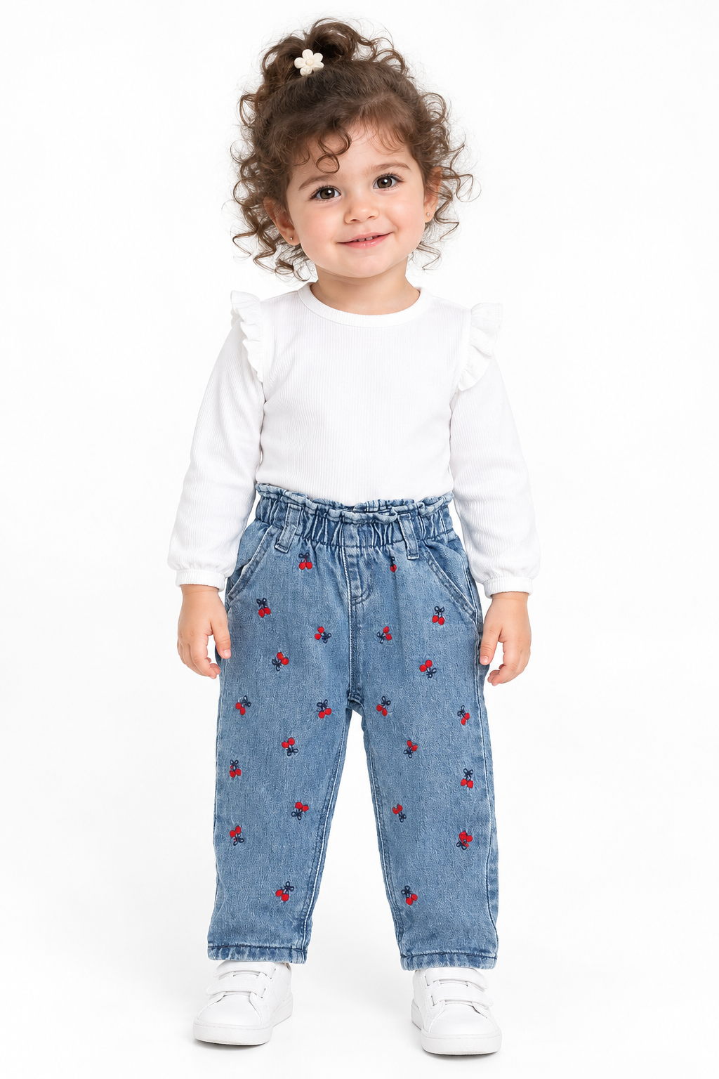 شلوار جینز دخترانه 31905 سایز 3 تا 36 ماه مارک Primark