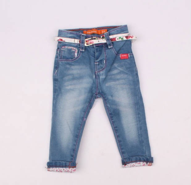 شلوار جینز دخترانه 110217 سایز 6 تا 36 ماه کد 1 مارک denim