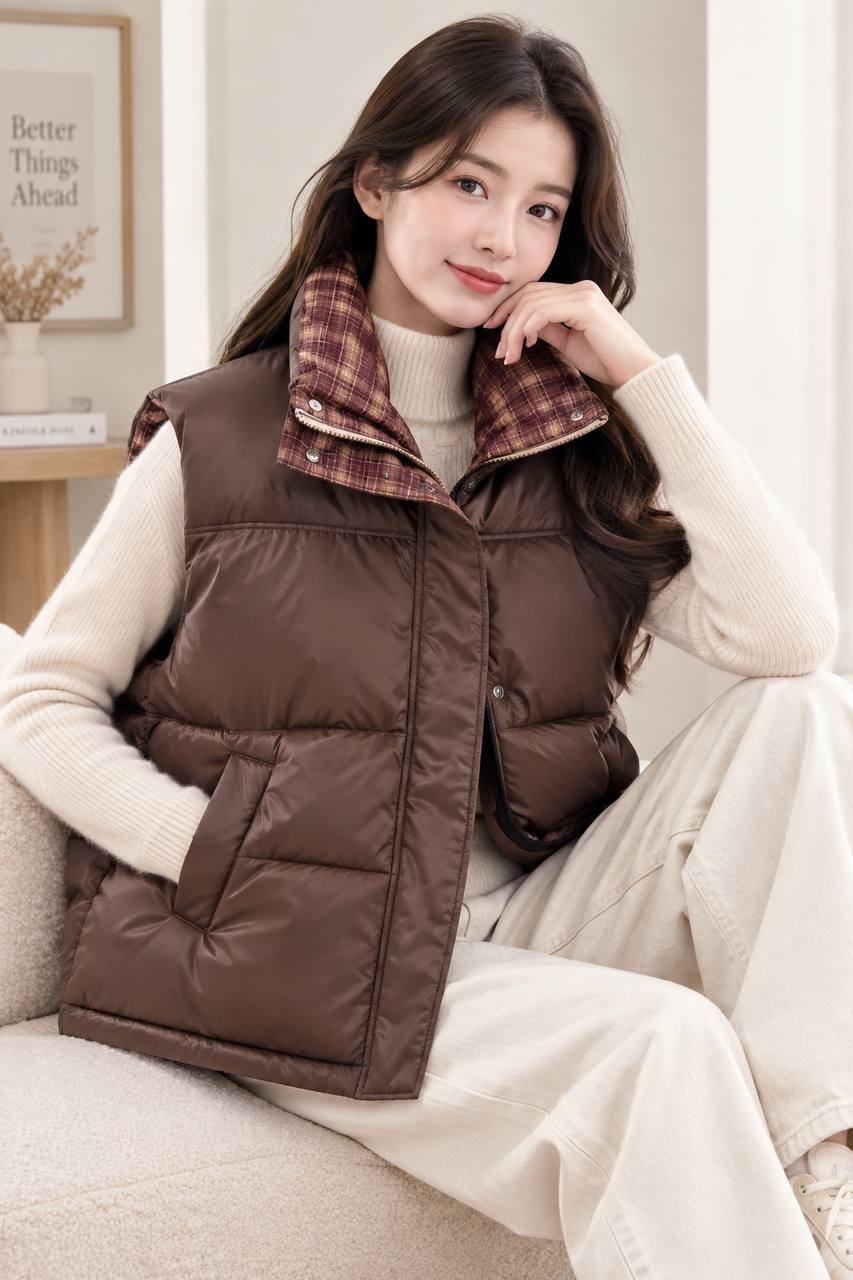 پافر پایین گت دار طرح چرم زنانه کد 420435