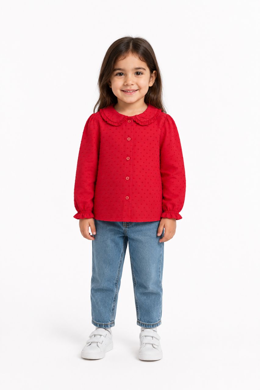 شومیز دخترانه 32087 سایز 3 تا 9 سال مارک Little Kids