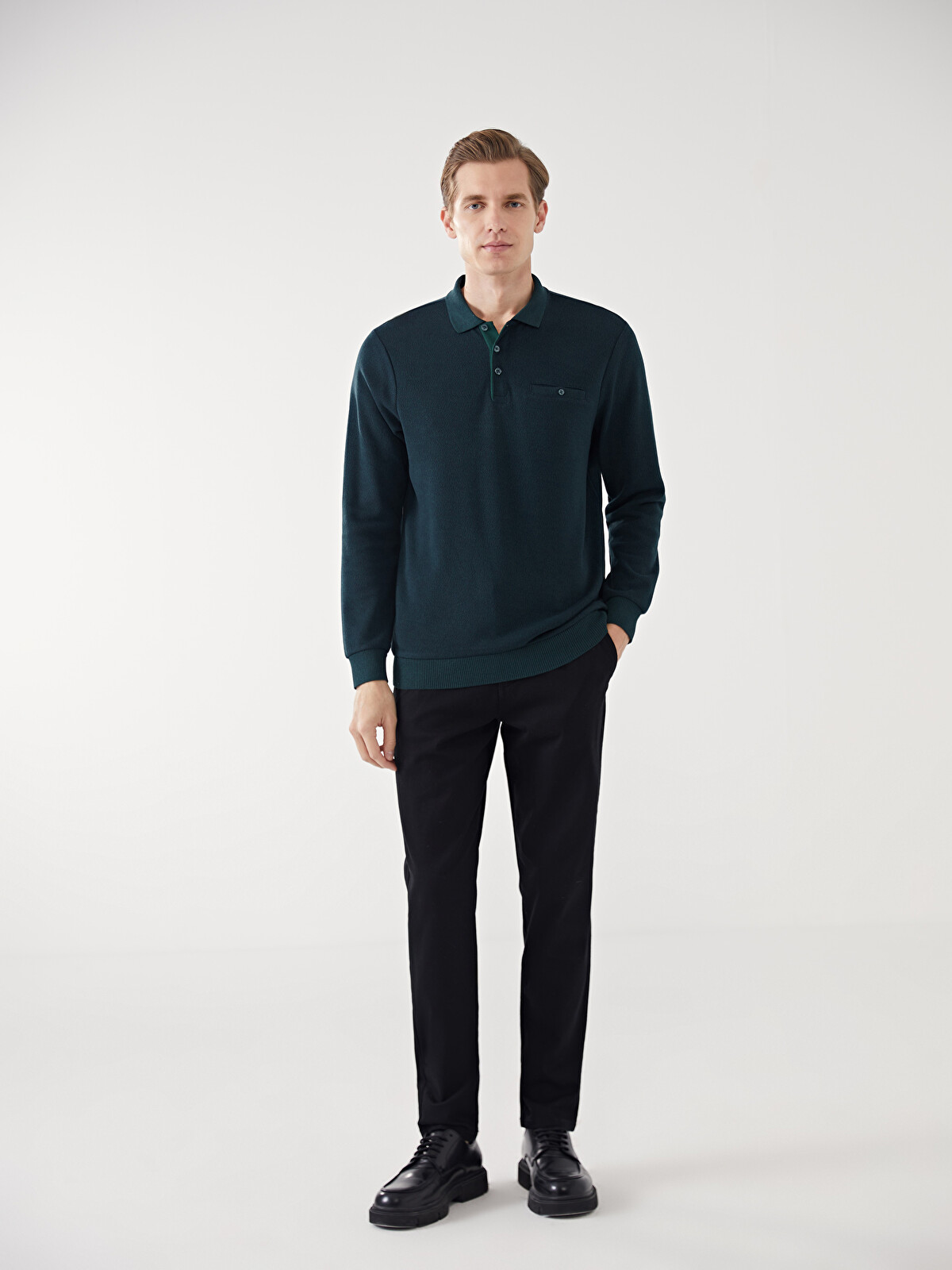 بافت یقه دار مردانه 32237 مارک LC WAIKIKI