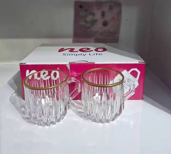 فنجان بلور گیگا لب طلا 6 عددی کد802361