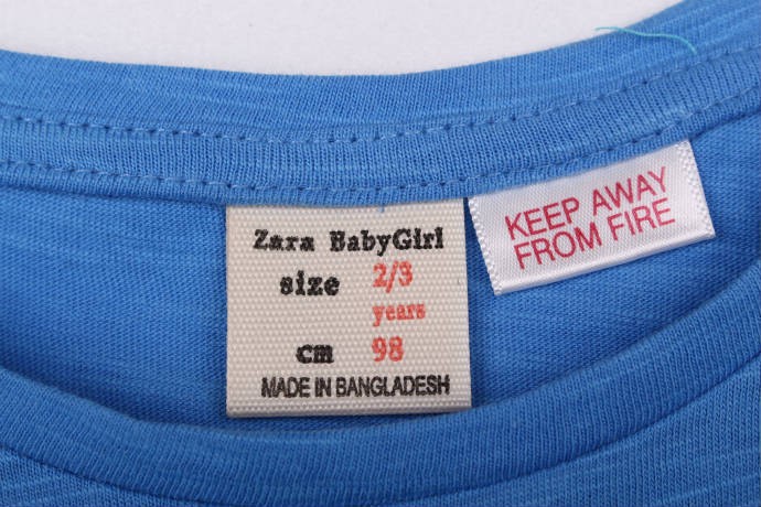 تی شرت دخترانه 13650 سایز 2 تا 11 سال مارک ZARA