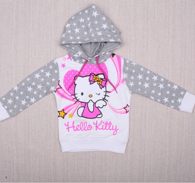 بلوز کلاه دار دخترانه 110556 سایز 2 تا 8 سال مارک HELLO KITTY & DISNEY