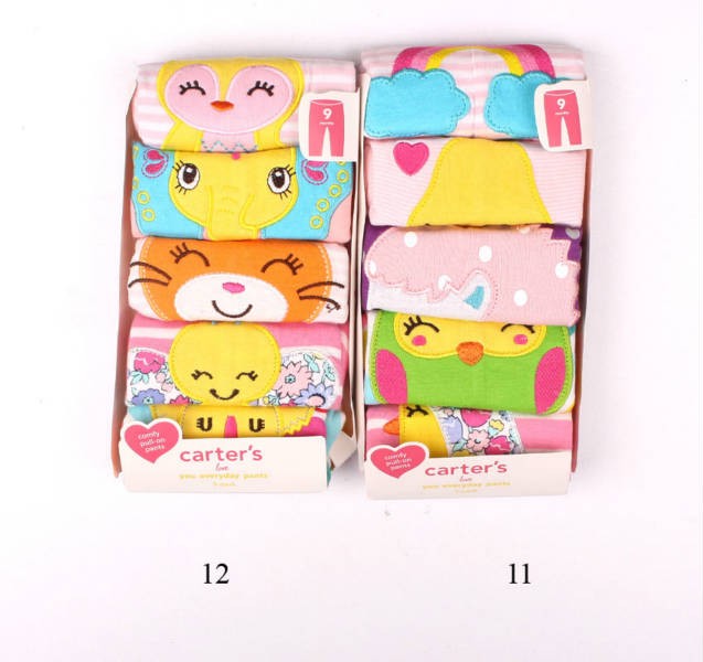 شلوار 5 عددی دخترانه 110590 سایز 9 ماه مارک Carters