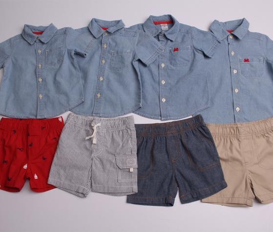 پیراهن جینز و شلوارک 110797 سایز 6 ماه تا 4 سال مارک Carters