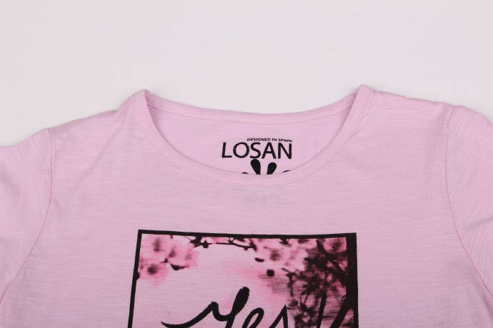تی شرت دخترانه 13841 سایز 8 تا 16 سال مارک LOSAN